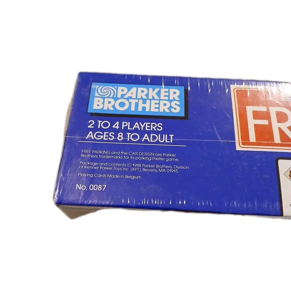 Vintage 1988 Parker Brothers Free Parking Card Board Game - NEW SEALED